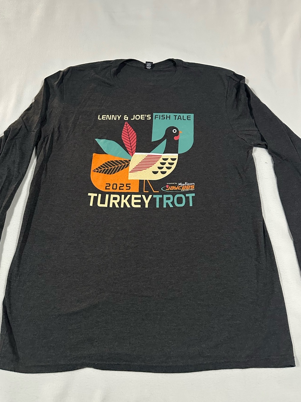 District Black Long Sleeve Turkey Trot Graphic Tee